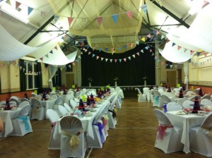Wedding reception at Eynsford Village Hall